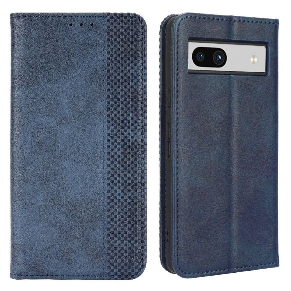 For Google Pixel 7a Supporting Stand Wallet Retro Texture Phone Case Drop-proof PU Leather Cellphone Cover For Google Pixel 7a Supporting Stand Wallet Retro Texture Phone Case Drop-proof PU Leather Cellphone Cover